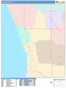 Redondo Beach Digital Map Color Cast Style